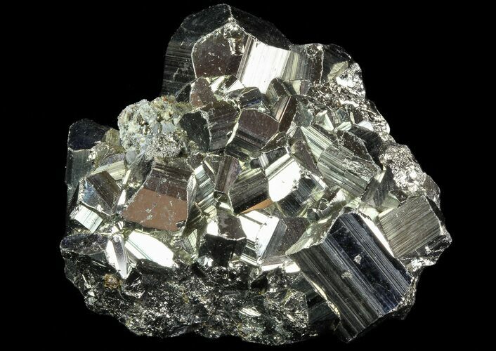 Gleaming Pyrite Crystal Cluster - Peru #72586